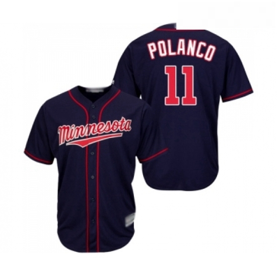 Youth Minnesota Twins 11 Jorge Polanco Replica Navy Blue Alternate Road Cool Base Baseball Jersey Youth Minnesota Twins 11 Jorge Polanco Replica Navy Blue Alternate Road Cool Base Baseball Jersey