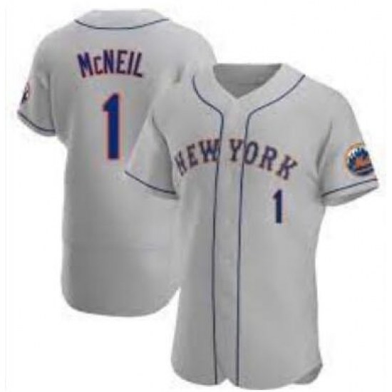 MLB New York Mets 1 Jeff McNeil Gray Nike Flexbase Men Jersey MLB New York Mets 1 Jeff McNeil Gray Nike Flexbase Men Jersey