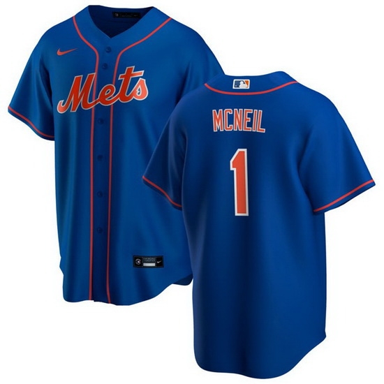 Men New York Mets 1 Jeff McNeil Royal Cool Base Stitched Jersey Men New York Mets 1 Jeff McNeil Royal Cool Base Stitched Jersey