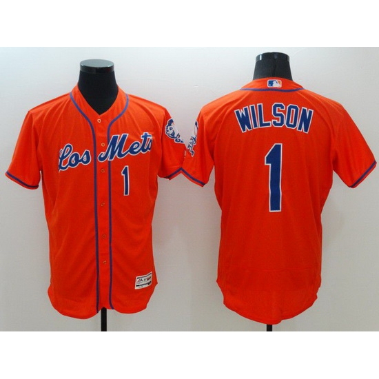 Men New York Mets 1 Wilson Orange Elite 2021 MLB Jerseys Men New York Mets 1 Wilson Orange Elite 2021 MLB Jerseys