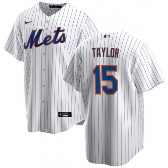 Men New York Mets 15 Tyrone Taylor White Cool Base Stitched Baseball Jersey Men New York Mets 15 Tyrone Taylor White Cool Base Stitched Baseball Jersey
