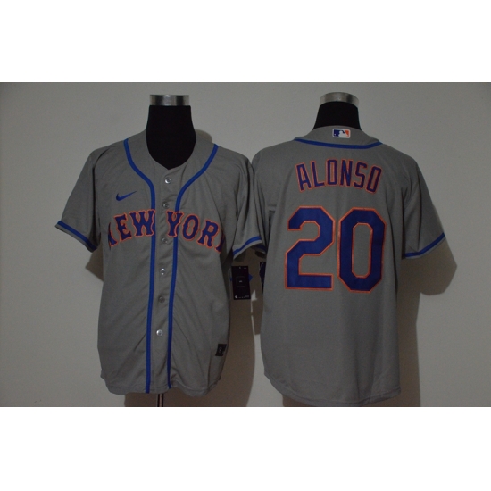 Men New York Mets 20 Pete Alonso Gray 2020 Nike Cool Base Jersey Men New York Mets 20 Pete Alonso Gray 2020 Nike Cool Base Jersey