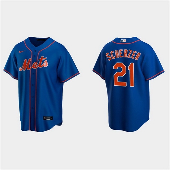 Men New York Mets 21 Max Scherzer Royal Cool Base Stitched Baseball jersey Men New York Mets 21 Max Scherzer Royal Cool Base Stitched Baseball jersey