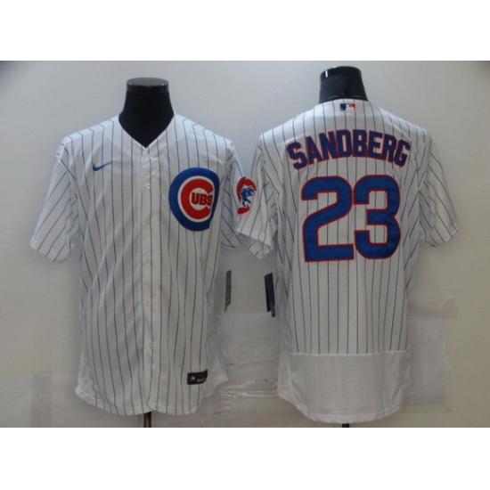 Men New York Mets 23 Sandberg White stripe Elite 2021 Nike MLB Jersey Men New York Mets 23 Sandberg White stripe Elite 2021 Nike MLB Jersey