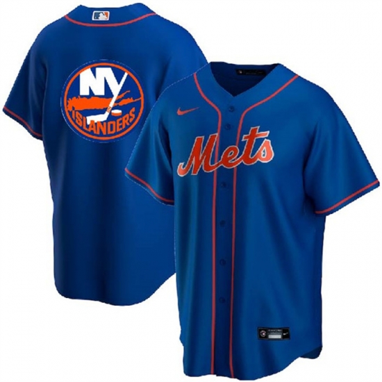Men New York Mets 26 Islanders Blue Cool Base Stitched Baseball Jersey Men New York Mets 26 Islanders Blue Cool Base Stitched Baseball Jersey