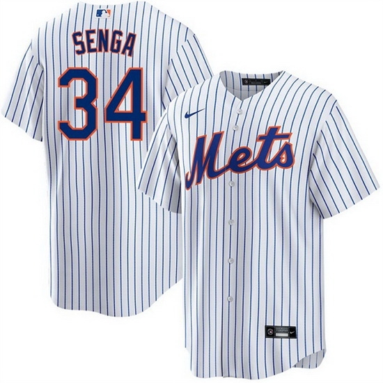 Men New York Mets 34 Kodai Senga White Cool Base Stitched Jersey Men New York Mets 34 Kodai Senga White Cool Base Stitched Jersey
