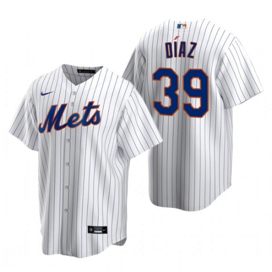 Men New York Mets 39 Edwin D EDaz White Cool Base Stitched Baseball Jersey Men New York Mets 39 Edwin D EDaz White Cool Base Stitched Baseball Jersey