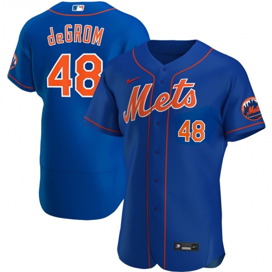 Men New York Mets 48 Jacob deGrom Men Nike Royal Alternate 2020 Flex Base Player MLB Jersey Men New York Mets 48 Jacob deGrom Men Nike Royal Alternate 2020 Flex Base Player MLB Jersey