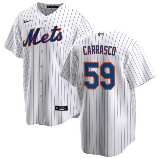 Men New York Mets 59 Carlos Carrasco White Cool Base Stitched Jersey Men New York Mets 59 Carlos Carrasco White Cool Base Stitched Jersey