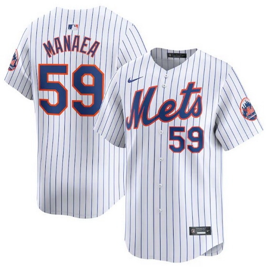 Men New York Mets 59 Sean Manaea White 2024 Home Limited Stitched Baseball Jersey Men New York Mets 59 Sean Manaea White 2024 Home Limited Stitched Baseball Jersey