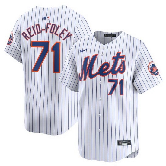 Men New York Mets 71 Sean Reid Fole White 2024 Home Limited Stitched Baseball Jersey Men New York Mets 71 Sean Reid Fole White 2024 Home Limited Stitched Baseball Jersey