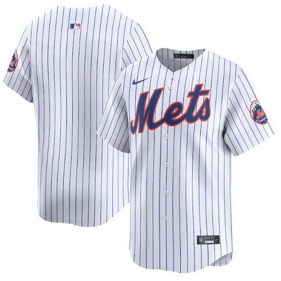 Men New York Mets Blank White 2024 Home Limited Stitched Baseball Jersey Men New York Mets Blank White 2024 Home Limited Stitched Baseball Jersey