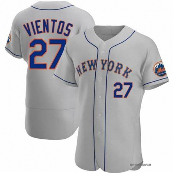 Men New York Mets Mark Vientos #27 Gray Flexbase Stitched MLB Jersey Men New York Mets Mark Vientos #27 Gray Flexbase Stitched MLB Jersey