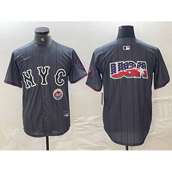 Men New York Mets Team Big Logo Graphite 2024 City Connect Limited Stitched Baseball Jersey 11 Men New York Mets Team Big Logo Graphite 2024 City Connect Limited Stitched Baseball Jersey 11