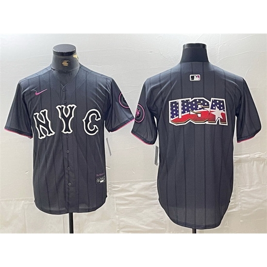 Men New York Mets Team Big Logo Graphite 2024 City Connect Limited Stitched Baseball Jerseys Men New York Mets Team Big Logo Graphite 2024 City Connect Limited Stitched Baseball Jerseys