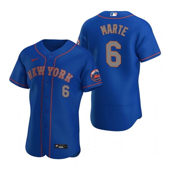 Men Nike New York Mets 6 Starling Marte BlueFlex Base Stitched MLB Jersey Men Nike New York Mets 6 Starling Marte BlueFlex Base Stitched MLB Jersey