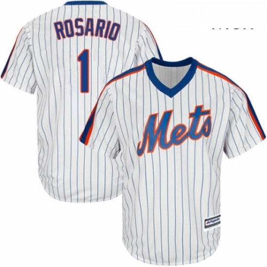 Mens Majestic New York Mets 1 Amed Rosario Replica White Alternate Cool Base MLB Jersey Mens Majestic New York Mets 1 Amed Rosario Replica White Alternate Cool Base MLB Jersey