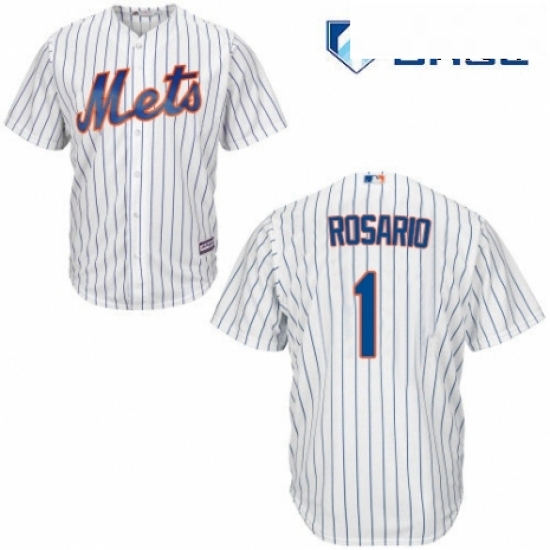 Mens Majestic New York Mets 1 Amed Rosario Replica White Home Cool Base MLB Jersey Mens Majestic New York Mets 1 Amed Rosario Replica White Home Cool Base MLB Jersey