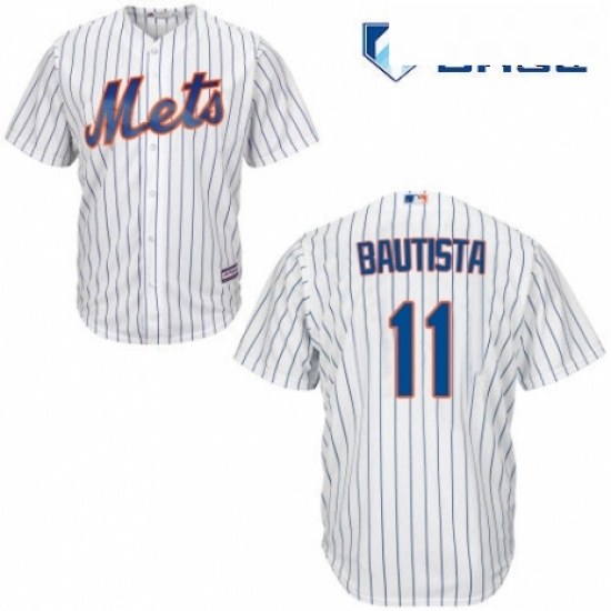 Mens Majestic New York Mets 11 Jose Bautista Replica White Home Cool Base MLB Jersey Mens Majestic New York Mets 11 Jose Bautista Replica White Home Cool Base MLB Jersey