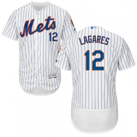 Mens Majestic New York Mets 12 Juan Lagares White Home Flex Base Authentic Collection MLB Jersey Mens Majestic New York Mets 12 Juan Lagares White Home Flex Base Authentic Collection MLB Jersey