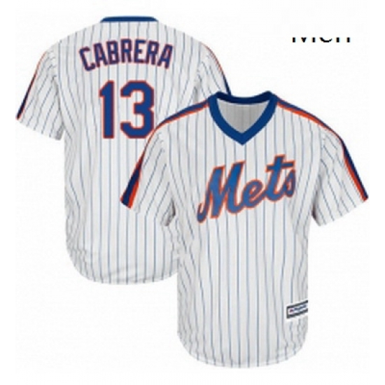 Mens Majestic New York Mets 13 Asdrubal Cabrera Replica White Alternate Cool Base MLB Jersey Mens Majestic New York Mets 13 Asdrubal Cabrera Replica White Alternate Cool Base MLB Jersey