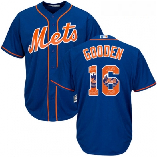 Mens Majestic New York Mets 16 Dwight Gooden Authentic Royal Blue Team Logo Fashion Cool Base MLB Jersey Mens Majestic New York Mets 16 Dwight Gooden Authentic Royal Blue Team Logo Fashion Cool Base MLB Jersey