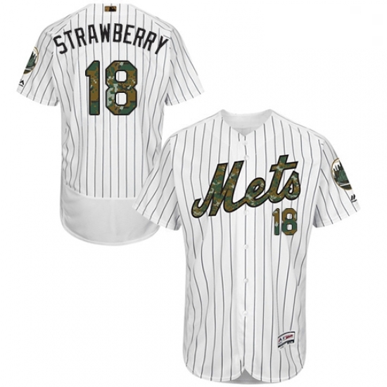 Mens Majestic New York Mets 18 Darryl Strawberry Authentic White 2016 Memorial Day Fashion Flex Base Jersey Mens Majestic New York Mets 18 Darryl Strawberry Authentic White 2016 Memorial Day Fashion Flex Base Jersey