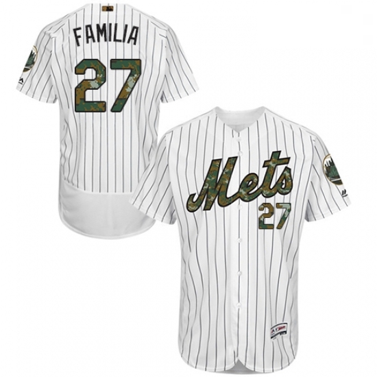 Mens Majestic New York Mets 27 Jeurys Familia Authentic White 2016 Memorial Day Fashion Flex Base MLB Jersey Mens Majestic New York Mets 27 Jeurys Familia Authentic White 2016 Memorial Day Fashion Flex Base MLB Jersey