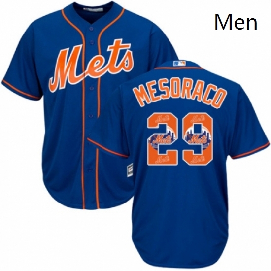 Mens Majestic New York Mets 29 Devin Mesoraco Authentic Royal Blue Team Logo Fashion Cool Base MLB Jersey Mens Majestic New York Mets 29 Devin Mesoraco Authentic Royal Blue Team Logo Fashion Cool Base MLB Jersey
