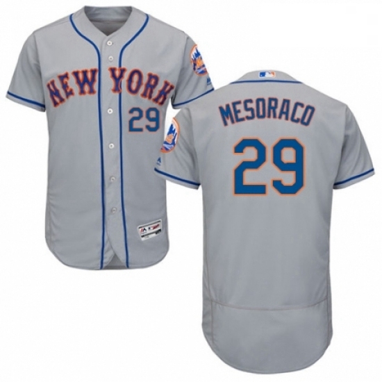 Mens Majestic New York Mets 29 Devin Mesoraco Grey Road Flex Base Authentic Collection MLB Jersey Mens Majestic New York Mets 29 Devin Mesoraco Grey Road Flex Base Authentic Collection MLB Jersey
