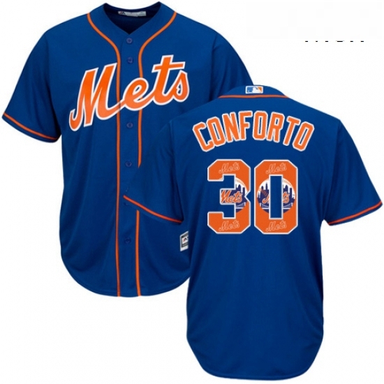 Mens Majestic New York Mets 30 Michael Conforto Authentic Royal Blue Team Logo Fashion Cool Base MLB Jersey Mens Majestic New York Mets 30 Michael Conforto Authentic Royal Blue Team Logo Fashion Cool Base MLB Jersey
