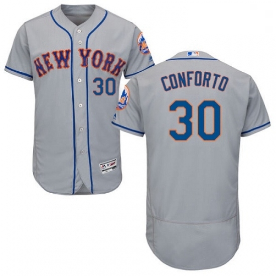 Mens Majestic New York Mets 30 Michael Conforto Grey Road Flex Base Authentic Collection MLB Jersey Mens Majestic New York Mets 30 Michael Conforto Grey Road Flex Base Authentic Collection MLB Jersey