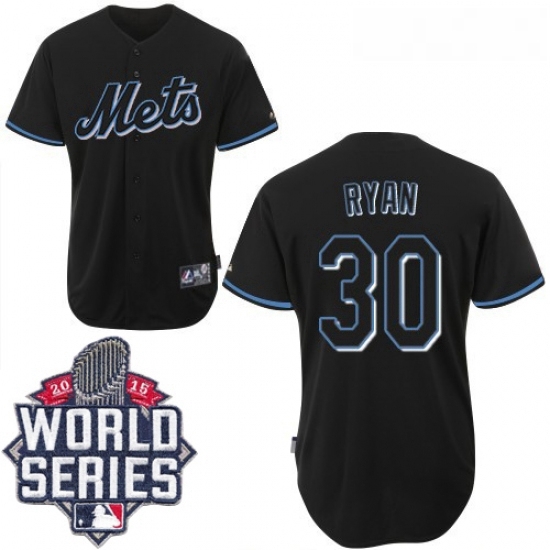 Mens Majestic New York Mets 30 Nolan Ryan Replica Black Fashion 2015 World Series MLB Jersey Mens Majestic New York Mets 30 Nolan Ryan Replica Black Fashion 2015 World Series MLB Jersey