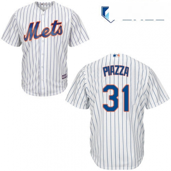 Mens Majestic New York Mets 31 Mike Piazza Replica White Home Cool Base MLB Jersey Mens Majestic New York Mets 31 Mike Piazza Replica White Home Cool Base MLB Jersey