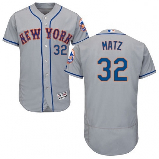 Mens Majestic New York Mets 32 Steven Matz Grey Road Flex Base Authentic Collection MLB Jersey Mens Majestic New York Mets 32 Steven Matz Grey Road Flex Base Authentic Collection MLB Jersey