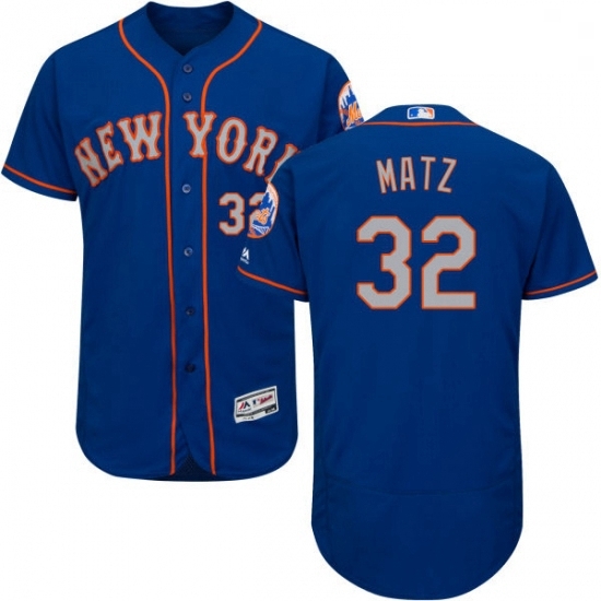 Mens Majestic New York Mets 32 Steven Matz RoyalGray Alternate Flex Base Authentic Collection MLB Jersey Mens Majestic New York Mets 32 Steven Matz RoyalGray Alternate Flex Base Authentic Collection MLB Jersey