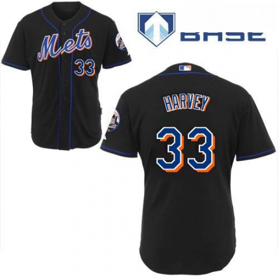Mens Majestic New York Mets 33 Matt Harvey Replica Black Cool Base MLB Jersey Mens Majestic New York Mets 33 Matt Harvey Replica Black Cool Base MLB Jersey