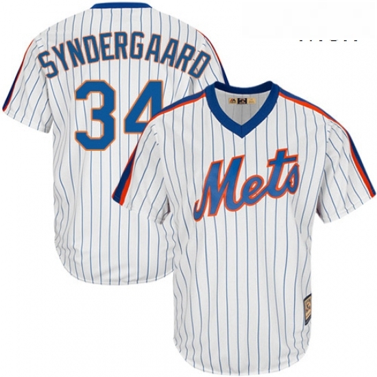 Mens Majestic New York Mets 34 Noah Syndergaard Authentic White Cooperstown MLB Jersey Mens Majestic New York Mets 34 Noah Syndergaard Authentic White Cooperstown MLB Jersey