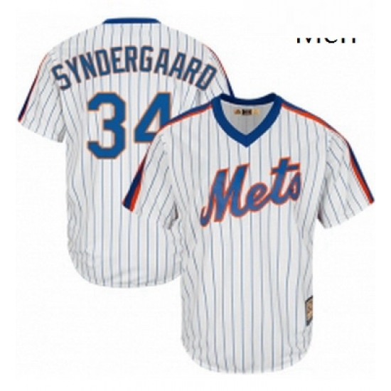 Mens Majestic New York Mets 34 Noah Syndergaard Replica White Cooperstown MLB Jersey Mens Majestic New York Mets 34 Noah Syndergaard Replica White Cooperstown MLB Jersey