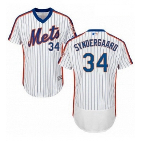 Mens Majestic New York Mets 34 Noah Syndergaard White Alternate Flex Base Authentic Collection MLB Jersey Mens Majestic New York Mets 34 Noah Syndergaard White Alternate Flex Base Authentic Collection MLB Jersey