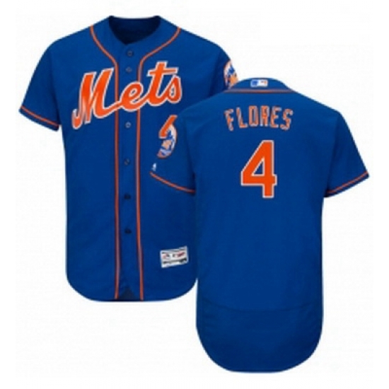 Mens Majestic New York Mets 4 Wilmer Flores Royal Blue Alternate Flex Base Authentic Collection MLB Jersey Mens Majestic New York Mets 4 Wilmer Flores Royal Blue Alternate Flex Base Authentic Collection MLB Jersey