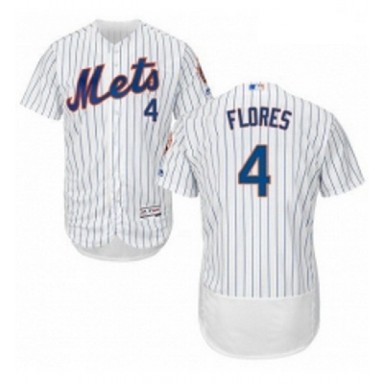 Mens Majestic New York Mets 4 Wilmer Flores White Home Flex Base Authentic Collection MLB Jersey Mens Majestic New York Mets 4 Wilmer Flores White Home Flex Base Authentic Collection MLB Jersey