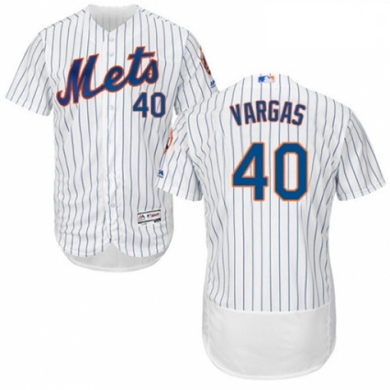 Mens Majestic New York Mets 40 Jason Vargas White Home Flex Base Authentic Collection MLB Jersey Mens Majestic New York Mets 40 Jason Vargas White Home Flex Base Authentic Collection MLB Jersey