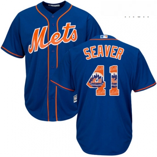 Mens Majestic New York Mets 41 Tom Seaver Authentic Royal Blue Team Logo Fashion Cool Base MLB Jersey Mens Majestic New York Mets 41 Tom Seaver Authentic Royal Blue Team Logo Fashion Cool Base MLB Jersey