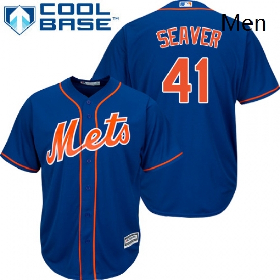 Mens Majestic New York Mets 41 Tom Seaver Replica Royal Blue Alternate Home Cool Base MLB Jersey Mens Majestic New York Mets 41 Tom Seaver Replica Royal Blue Alternate Home Cool Base MLB Jersey