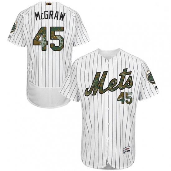 Mens Majestic New York Mets 45 Tug McGraw Authentic White 2016 Memorial Day Fashion Flex Base MLB Jersey Mens Majestic New York Mets 45 Tug McGraw Authentic White 2016 Memorial Day Fashion Flex Base MLB Jersey