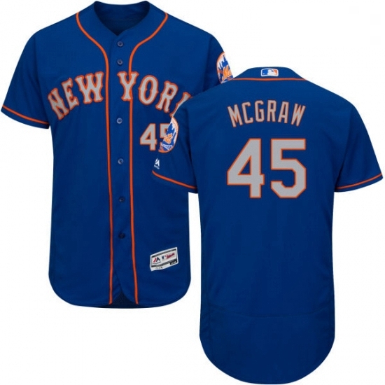 Mens Majestic New York Mets 45 Tug McGraw RoyalGray Alternate Flex Base Authentic Collection MLB Jersey Mens Majestic New York Mets 45 Tug McGraw RoyalGray Alternate Flex Base Authentic Collection MLB Jersey