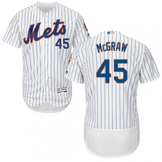 Mens Majestic New York Mets 45 Tug McGraw White Home Flex Base Authentic Collection MLB Jersey Mens Majestic New York Mets 45 Tug McGraw White Home Flex Base Authentic Collection MLB Jersey