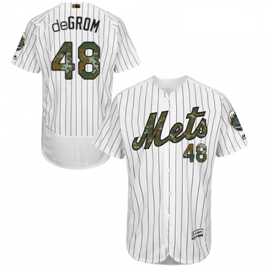 Mens Majestic New York Mets 48 Jacob deGrom Authentic White 2016 Memorial Day Fashion Flex Base MLB Jersey Mens Majestic New York Mets 48 Jacob deGrom Authentic White 2016 Memorial Day Fashion Flex Base MLB Jersey