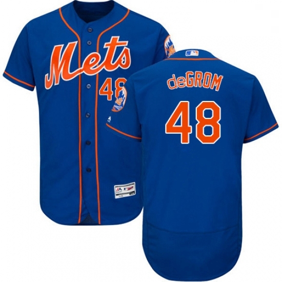 Mens Majestic New York Mets 48 Jacob deGrom Royal Blue Alternate Flex Base Authentic Collection MLB Jersey Mens Majestic New York Mets 48 Jacob deGrom Royal Blue Alternate Flex Base Authentic Collection MLB Jersey